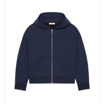 Zipped hoodie in scuba