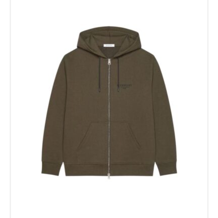 Zipped hoodie in fleece with GIVENCHY Stamp print