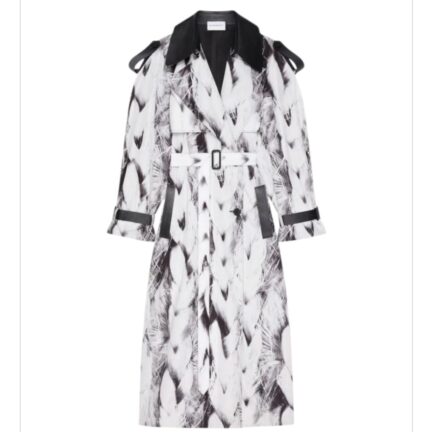 Trench in taffetas with Hair print