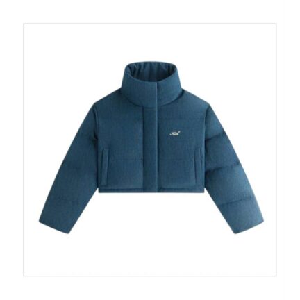 Kith Women Shae Tinted Denim Cropped Puffer