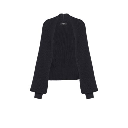 Ribbed knit bolero cardigan