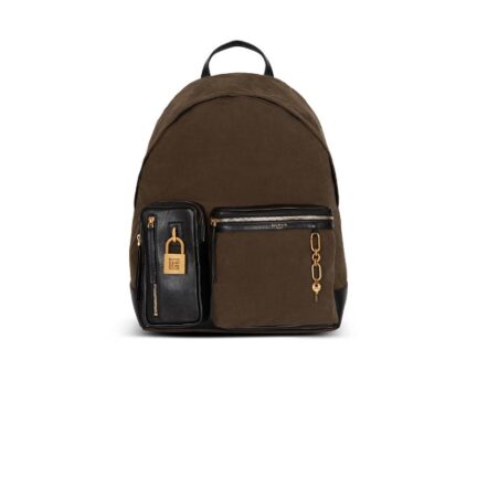 Pulse calfskin and nylon backpack