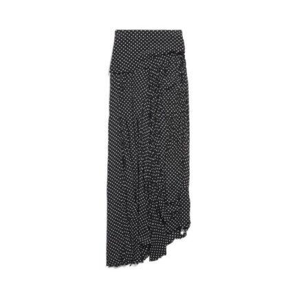 Women's Tucked-in Maxi Skirt in Black/ecru