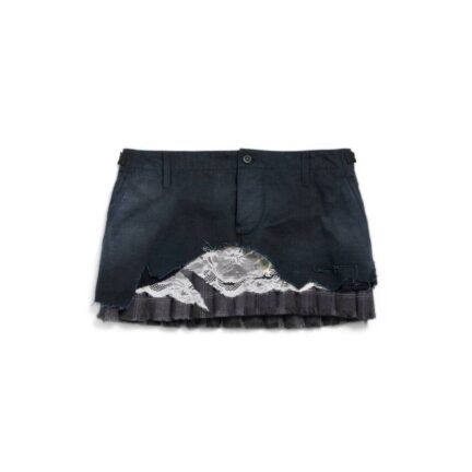 Women's Patched Cargo Skirt in Anthracite