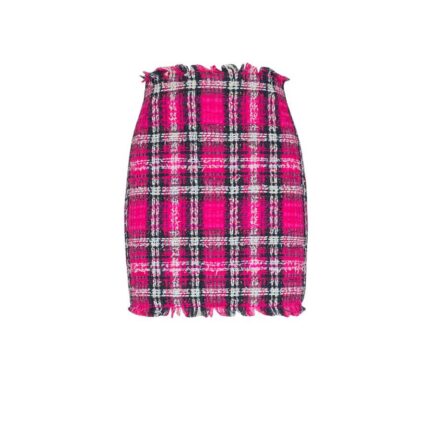 Short glitter tweed skirt