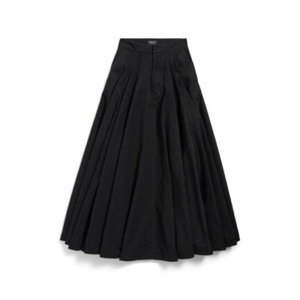 Women's Godet Maxi Skirt in Black