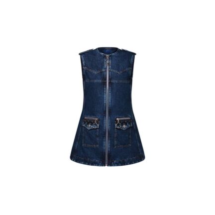 Raw Denim Zip-Up Dress