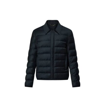 Wool-Silk Blend Light Down Blouson