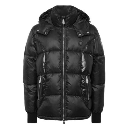 Mix Nylon Short Puffer Jacket