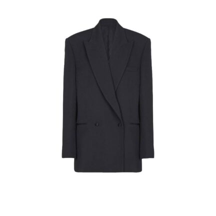 Oversized grain de poudre jacket