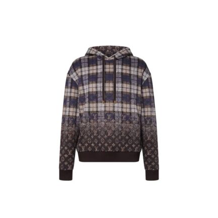 Monogram Faded Plaid Hoodie