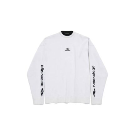 Men's 3b Sports Icon Ski Crewneck in White/black