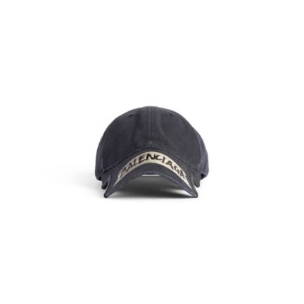 Men's Masking Tape Cap in Faded Black