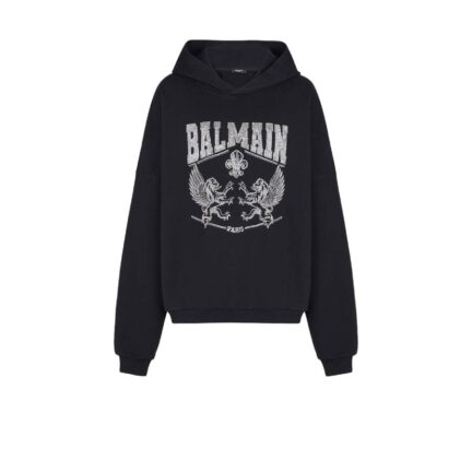 Hoodie with crystal embroidery