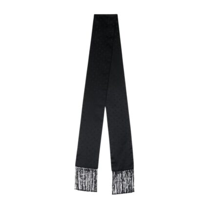 Men's Skull Jacquard Scarf in Black
