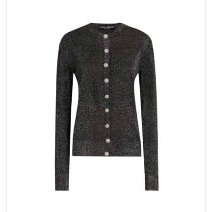 Metallic viscose cardigan