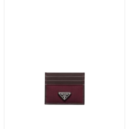 Prada Speedrock Re-Nylon and leather card holder