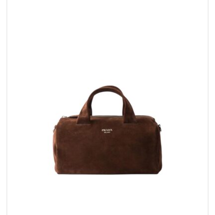 Small suede duffle bag