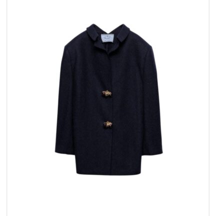 Shetland wool jacket with jewel buttons