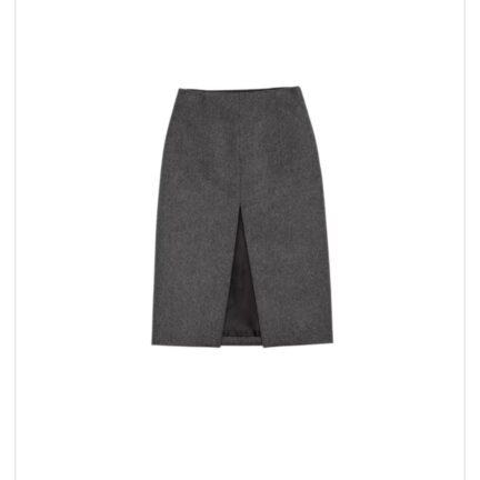 Loden fabric pencil skirt