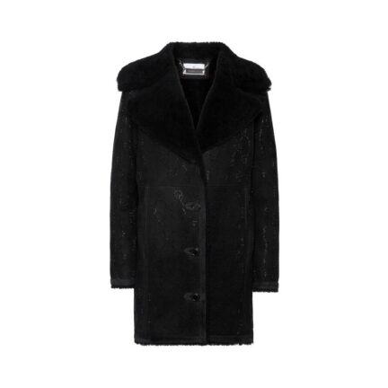 Shearling Oversize Coat Strass Monogram