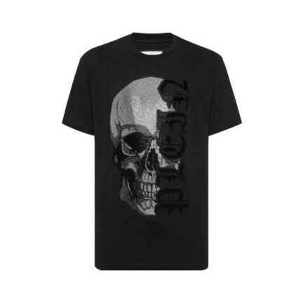 Round Neck T-Shirt Gothic Plein Stones