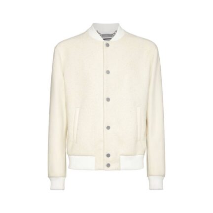 Wool Bomber With Transparent Strass