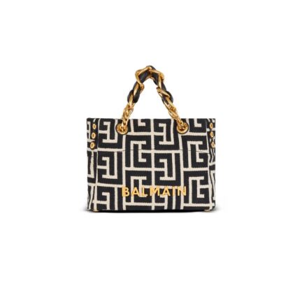 Small 1945 Soft monogrammed jacquard tote bag