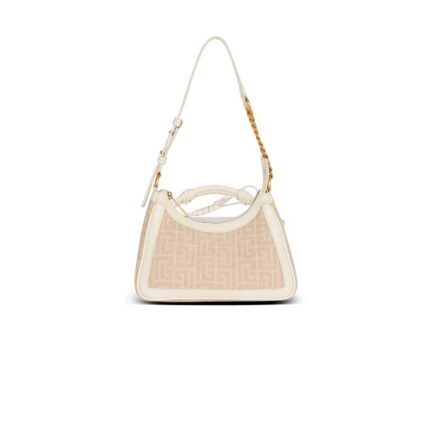 B-Army Shoulder bag in monogrammed jacquard canvas and leather