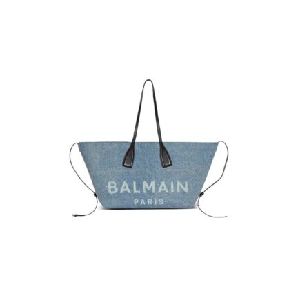 Track denim tote bag