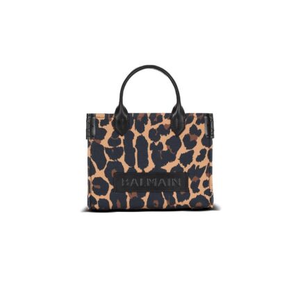 B-Army Small leopard print canvas tote bag