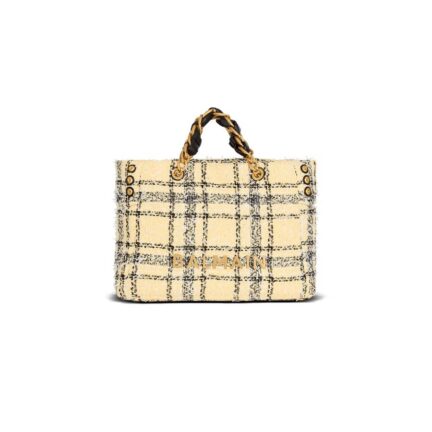 Plaid tweed 1945 tote bag