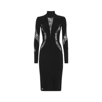 Lace Knit Midi Dress