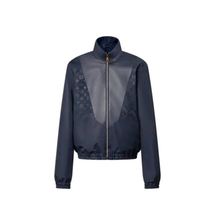 Leather Mix Track Top