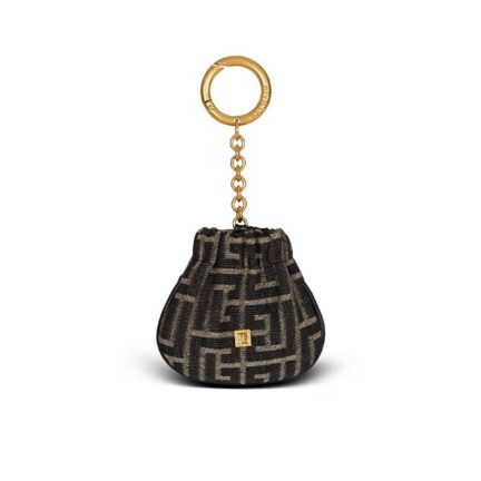 Pulse monogram jacquard key ring