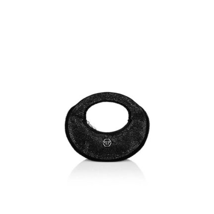 Suede Mini Handle Bag Strass