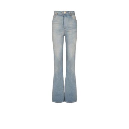Flared-fit denim jeans
