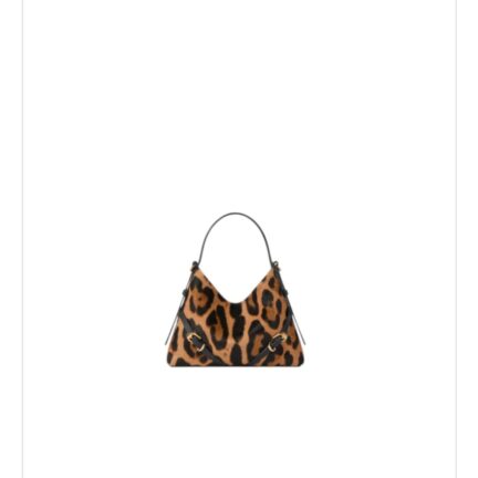 Nano Voyou bag in pony effect leather with leopard pattern