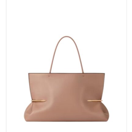 Pinch Squeezed Horizontal tote bag in nappa leather