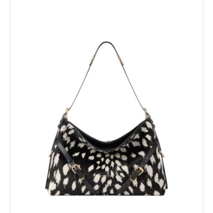 Medium Voyou bag in pony effect leather with animal print