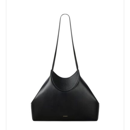 Small Facet tote bag in grained leather