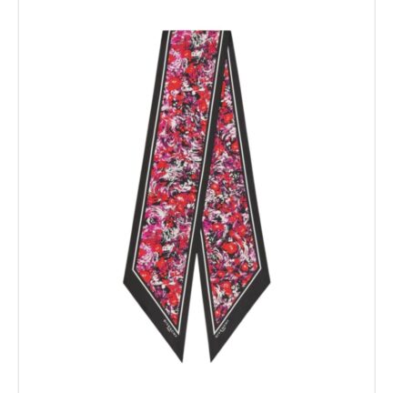 Maxi bandeau in silk with floral print