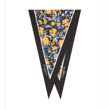 Losange in silk with floral print