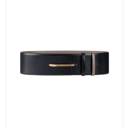 Pinch reversible belt in leather