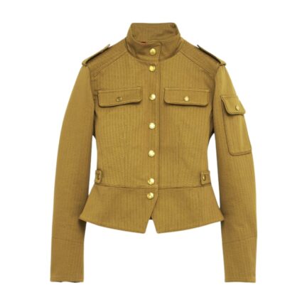 Women's Utility Peplum Jacket in Tan