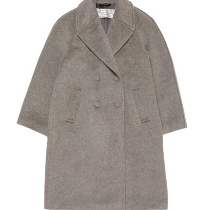 Double-breasted wool coat