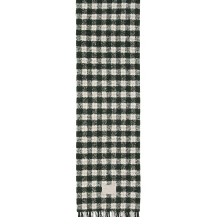 Checked logo scarf