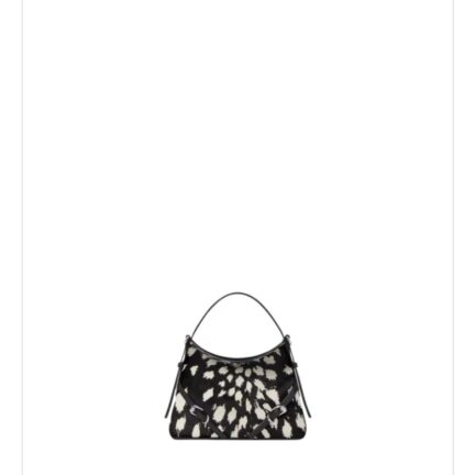 Nano Voyou bag in pony effect leather with animal print