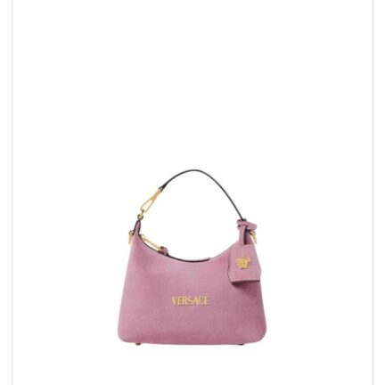 Versace Tag Suede Hobo Bag