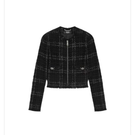 Tweed Cotton Zipped Jacket